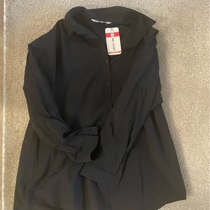 NWT Long Sleeve Black Button Down